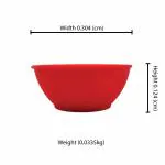 Jaycee Microwave Safe BPA-free Food Grade Bowl Set For Food/Soup Plastic Vegetable Bowl (Red, Pack of 6)