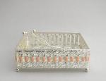 OM KRAFT Silver Plated Enameled Napkin Holder