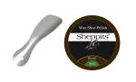 Sheppits Premium Wax Leather Shoe Polish (Brown) & Steel Shoe Horn Combo | Shoe Care Kit