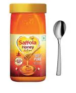 Saffola Honey Active, Made with Sundarban Forest Honey,1Kg + Stainless steel spoon