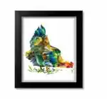 CARTRIDGE SHOPEE Beautiful Chicken Wall Poster with Wall Frame Room Art-a4