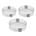 Unify 3 Pieces Stainless Steel Sieve Set, Flour/Maida/Spices Strainer, Atta Channi