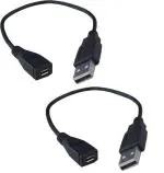 AdzMozi Micro USB Female to USB Male Cable for OTG Morpho 1300 E2, E3, Fingerprint Scanner OTG Cable - Pack of 2