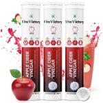 Vita Victory Apple Cider Vinegar With Mother 100% Vegan ACV for Weight Loss Vinegar (3 x 20 No)