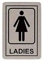 TRACY SIGNBOARDS Steel Stainless Steel Self Adhesive Combo of 1 Ladies and 1 Gent's Board 6x4 inches Name Plate (Steel)