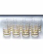 Finner Unbreakable White Plastic Glass Set 300 ml (Pack of 8)