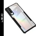 RUPELIK Redmi / Mi A3 (Eagle) Shock Proof Clear Protective Hybrid TPU & PC Transparent Back Crystal Clear Eagle Case Cover for Redmi / Mi A3 (Black/Transparent)