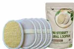 Mini Storify Truly Organic Natural Oval Loufah or Loofah Pad Sponge Body Scrubber for Bathing Men and Women Pack of 5