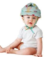 Pseudo Baby Infant Toddler Helmet, No Bump Safety Head Cushion Bumper Bonnet Adjustable Protective Multi Printed Cap Child Safety Headguard Hat for Running Walking Crawling Safety Helmet for Kid (Green)