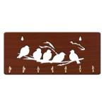 Suveharts 5 Birds Brown Shelf Key holder for Home Decor for Living Room