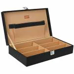 LEDO Corrosion Resistant Black Leather Sunglasses Box Holder 6 Slots