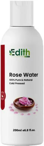 Edith Naturals Premium Rose Water | No Paraben | Cleanses, Hydrates & Moisturises Skin Women Men & Women (200 ml)