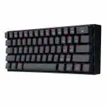 Redragon K630 Dragonborn 60 Percent Wired Pink Single Lighting Gaming Keyboard, 61 Keys Compact Mechanical Keyboard With Brown Switch, Pro Driver Support (Black)