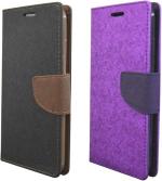 BINTAGE Flip Cover for Samsung Galaxy J3 (Black, Dual Protection, Pack of: 1)