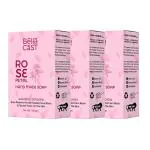 BellaCast Rose Petal Handmade Facial Soap for Glowing+ Detoxify Skin-100gm each (Pack of 3)