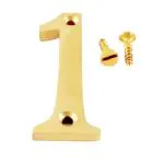 Robin Export Company Brass House Hotel Door Number 1 House Alphabet Numbers Personalised Headings and Home Decor Projects 50 mm (2 Inch)