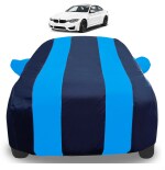 Auto Hub Car Cover Compatible with 325i with Mirror Pockets, Triple Stitched, Navy, Blue, Water Resistant Car Body Cover
