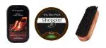 Sheppits Premium Shoe Shiner, Shoe Polish (Brown) & Shoe Brush Combo | Shoe Care Kit