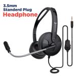 IDEAKARD H110 Wired Stereo Headset with HD Omnidirectional Microphone, 3.5mm Jack, Volume Control.