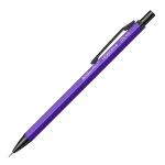 Scrikss Office Hexagon-R Mechanical Clutch Pen Pencil with 0.5mm Lead | Hexagonal Purple Barrel | Mini Interchangeable Eraser | Anodised Aluminum Body