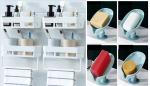 SHOPITECH Wall Mounted Storage Rack Holder Self-Adhesive Wall Shelves Bathroom & Kitchen Shelves