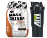 Advance MuscleMass Mass Gainer with Enzyme Blend | 7.15 G Protein | 23.46 G Carbs |With 700ml Shaker | Chocolate Flavour | 1 Kg / 2.2 lb