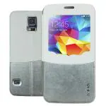 Heartly Samsung Galaxy S5 Faux Leather Grey Case Cover