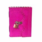pranjals house Baby Pink Leather Handcrafted Diary 100 Pages