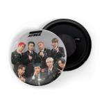 Dhcrafts Grey Metal K- Pop Ateez D4 Printed Fridge Magnet, 5.8 Cm