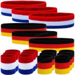 Toyshine Pack of 6 Sweatbands Set with Wrist Sweatbands Striped Sweat Band- Multicolor