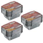 Freshee Silver Aluminium Foil Container with Lid 250 ml (Pack of 3)