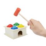 Whinsy Wooden Hammer Ball Knock Pounding Bench with Box Case Fine Motor and Dexterity Skills Early Educational Toy Set for Kids 2+ Years (Hammer Ball)-Multicolor