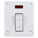Klick Two Way Switch, ON and OFF Switch, Heavy Duty, Polycarbonate Switches for Domestic and Commercial Use (16A, Pack Of 10)