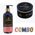 Laurvel Strawberry Facewash 250ml + Charcoal Scrub 100gm