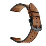 LIDDU Leather Smart Watch Strap for Noise HRX Bounce, ColorFit Pro 3 Assist, Caliber and Nav (Brown)