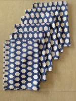 Earthy India Printed Cotton Table Mats - 12 x 18 inch Set of 6 (mali6)