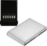 StealODeal Silver Black Advanced Credit Card Holder Money Clip - With Clip 6 Card Holder (Set Of 2)