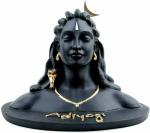 Navyaksh- Himanshi collections Poly Resin Aadi Yogi Shiva Statue Decorative Showpiece - 11 cm (Polyresin, Black)