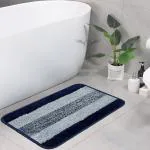 SITTELLA Anti Skid Water Soaking Microfiber Bathroom Door Mat, Water Absorbent mat (35x50cm) (Blue)