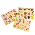 Keitherns 3-in-1 Wooden Educational Puzzle for Kids Age 3+ - Engaging & Skill-Building Activity - Features Fruits, Animals & Vegetables - Durable & Vibrant Learning Tool for Preschoolers and Above