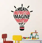 Lanstick Black Inspirational Quotes Self Adhesive Wall Sticker 75 cm