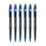 Uni-ball 188 M Air Micro Blue Ink Roller Ball Pen 0.5 mm (Pack of 6)