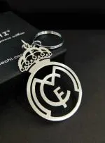 Madhechi Grey Stainless Steel, Metal Real Madrid Football Team Keychain For Unisex