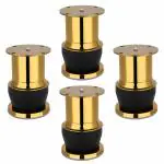 LAPO Stainless Steel Sofa Legs 4 inch, Legs for Furniture Wooden Sofa(Gold Finish) Pack of 4 pcs Incomplete