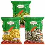 Paaritosh Combo Pack of Moong Sabut Dal, Yellow Moong Dal and Moth Matki Chemical Free & Pesticides Free | Free From Impurities | 500 Gram Each | Pack of 3
