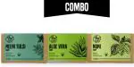 The Herbal Natural Handmade Neem Tulsi, Aloe Vera,Noni Combo Soap for Men and Women 375 g (Pack of 3)
