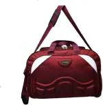 FEDRA Red Polyester Strolley Duffle Bag with Wheels - 50 L