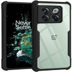 Tingtong Shock Proof Crystal Clear Eagle Back Cover Case for OnePlus 10T, OnePlus 10T 5G | Hard | 360 Degree Protection | Hybrid PC + TPU | Transparent Full Armor Device & Camera Protection (Black Bumper)