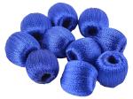 Craftlove Blue, Royal Blue Silk Super Shiny Silk Thread Royal Blue Wrapped Beads (Pack Of 20)