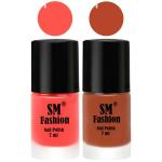 SM FASHION Long Lasting Nail Polish | Nail Paint Combo 7 ml Each) - Set of 2 Baby Pink-Light Coral